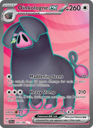 Oinkologne ex #234 · Scarlet & Violet Pokémon card