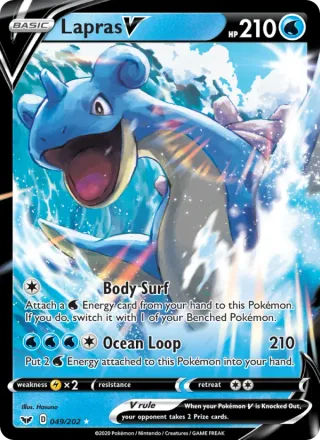 Lapras V #49 · Sword & Shield Pokémon card