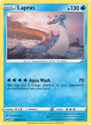 Lapras #48 · Sword & Shield Pokémon card