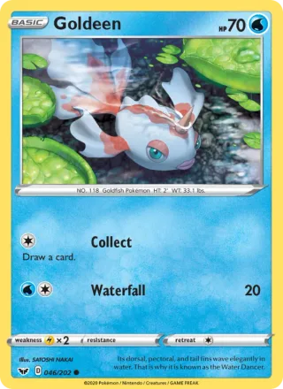 Goldeen #46 · Sword & Shield Pokémon card
