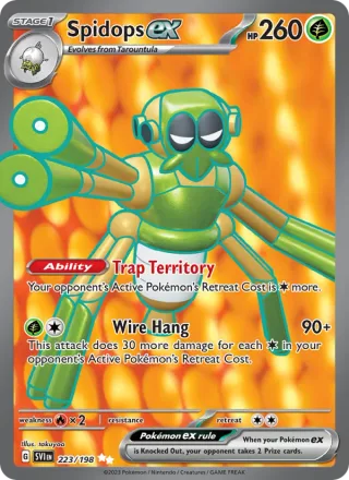 Spidops ex #223 · Scarlet & Violet Pokémon card