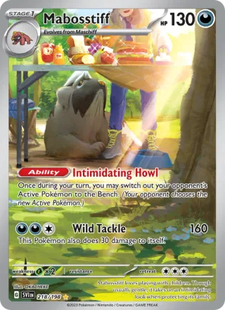 Mabosstiff #218 · Scarlet & Violet Pokémon card