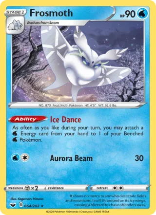 Frosmoth #64 · Sword & Shield Pokémon card