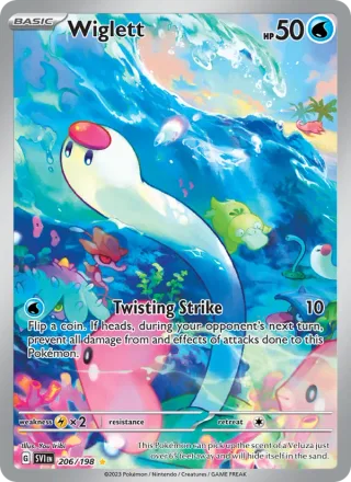 Wiglett #206 · Scarlet & Violet Pokémon card