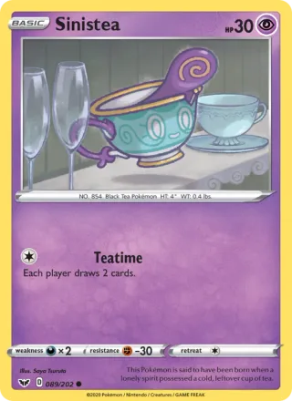 Sinistea #89 · Sword & Shield Pokémon card