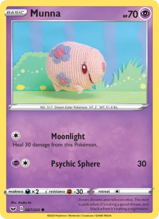 Munna #87 · Sword & Shield Pokémon card