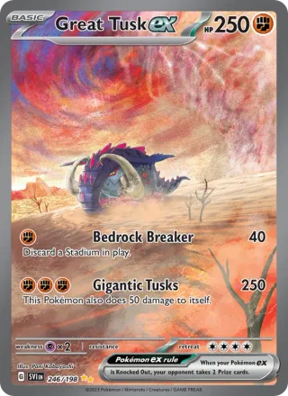 Great Tusk ex #246 · Scarlet & Violet Pokémon card