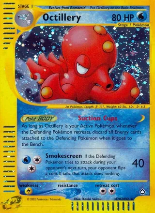 Octillery #H20 · Aquapolis Pokémon card