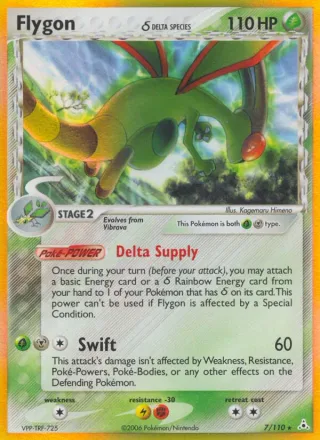 Flygon δ #7 · Holon Phantoms Pokémon card