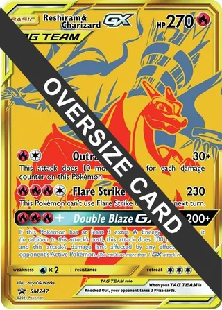 Reshiram & Charizard GX - SM247 #SM247 · Jumbo cards Pokémon card
