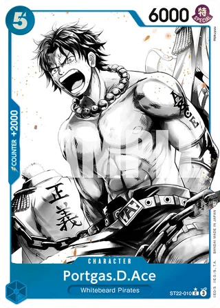 Portgas.D.Ace (Parallel) #ST22-010-parallel · ST-22: Starter Deck 22 Ace & Newgate One Piece card