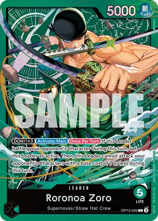Roronoa Zoro #OP12-020 · ST-32: Starter Deck 32 GREEN Roronoa Zoro One Piece card
