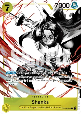 Shanks (Parallel) #ST13-009-parallel · ST-13: Ultra Deck The Three Brothers One Piece card