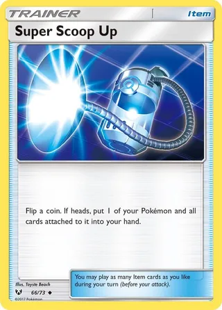 Super Scoop Up #66 · Shining Legends Pokémon card