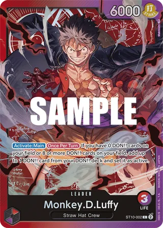 Monkey.D.Luffy #ST10-002 · ST-10: Ultra Deck The Three Captains One Piece card