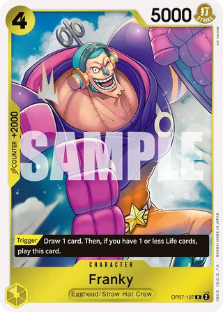 Franky #OP07-107 · 500 Years in the Future One Piece card