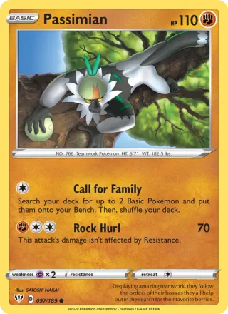 Passimian #97 · Darkness Ablaze Pokémon card