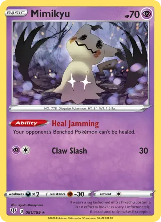 Mimikyu #81 · Darkness Ablaze Pokémon card