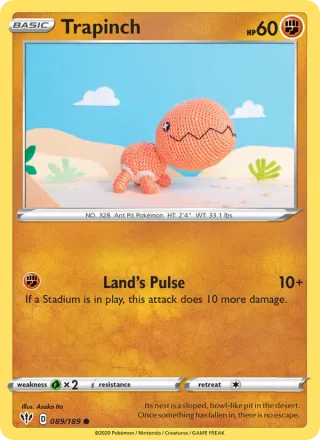 Trapinch #89 · Darkness Ablaze Pokémon card
