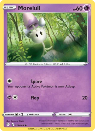 Morelull #79 · Darkness Ablaze Pokémon card