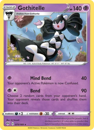 Gothitelle #75 · Darkness Ablaze Pokémon card
