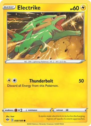 Electrike #58 · Darkness Ablaze Pokémon card