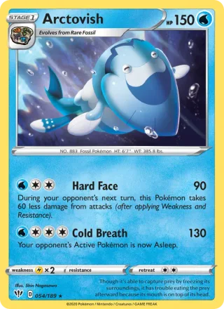 Arctovish #54 · Darkness Ablaze Pokémon card