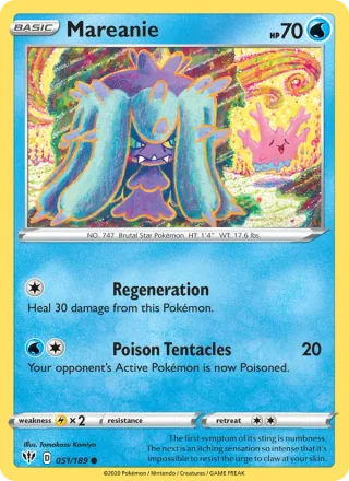 Mareanie #51 · Darkness Ablaze Pokémon card