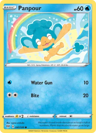 Panpour #41 · Darkness Ablaze Pokémon card