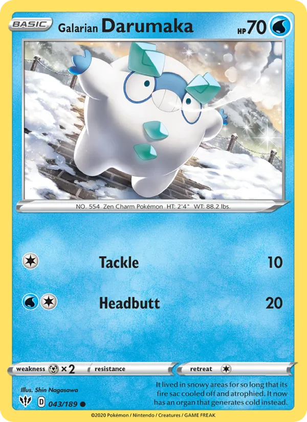 Galarian Darumaka full card art