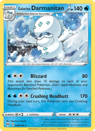 Galarian Darmanitan #44 · Darkness Ablaze Pokémon card