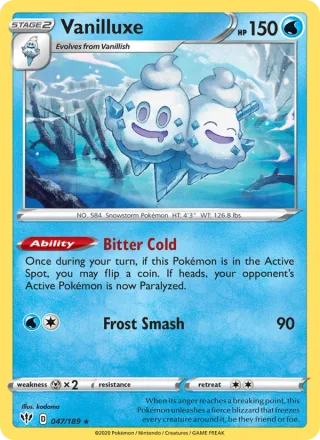 Vanilluxe #47 · Darkness Ablaze Pokémon card