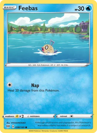 Feebas #38 · Darkness Ablaze Pokémon card
