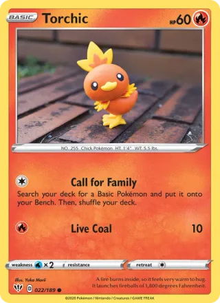 Torchic #22 · Darkness Ablaze Pokémon card