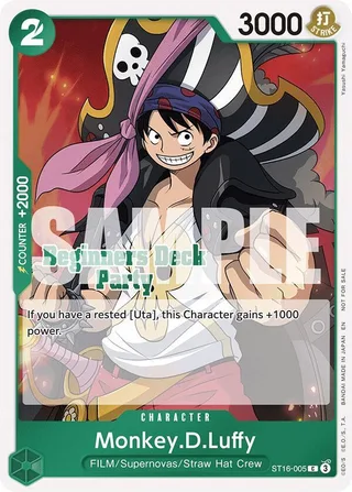 Monkey.D.Luffy (Beginners Deck Party [ST-23] - [ST-28] Participation Pack) #ST16-005-beginners-deck-party-st-23-st-28-participation-pack · One Piece Promotion Cards One Piece card
