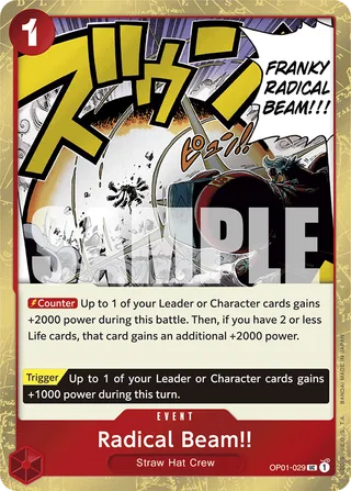 Radical Beam!! (Textured Foil) #OP01-029-textured-foil · Premium Booster -The Best- One Piece card