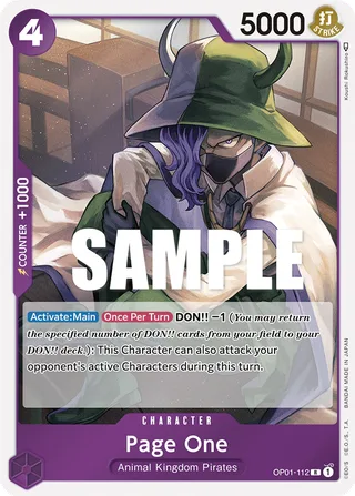 Page One #OP01-112 · Romance Dawn One Piece card