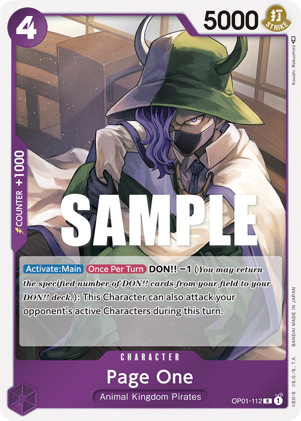 Page One full card art