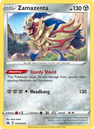 Zamazenta #SWSH034 · SWSH Black Star Promos Pokémon card