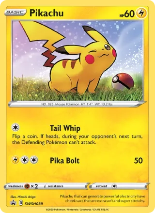 Pikachu #SWSH039 · SWSH Black Star Promos Pokémon card