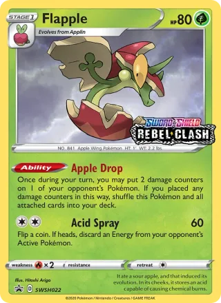 Flapple #SWSH022 · SWSH Black Star Promos Pokémon card
