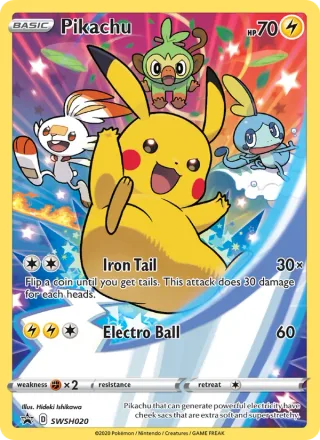Pikachu #SWSH020 · SWSH Black Star Promos Pokémon card