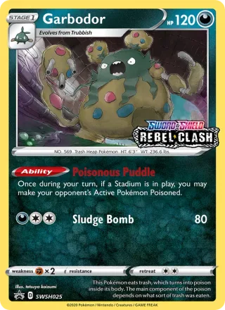 Garbodor #SWSH025 · SWSH Black Star Promos Pokémon card