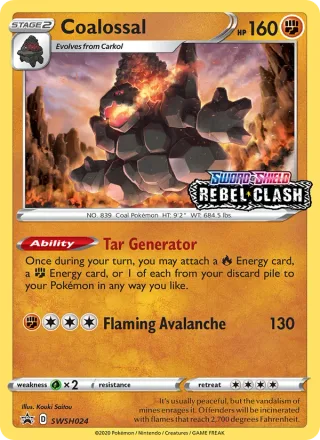 Coalossal #SWSH024 · SWSH Black Star Promos Pokémon card