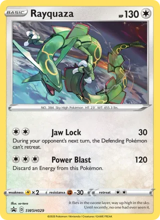 Rayquaza #SWSH029 · SWSH Black Star Promos Pokémon card