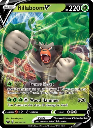 Rillaboom V #SWSH014 · SWSH Black Star Promos Pokémon card