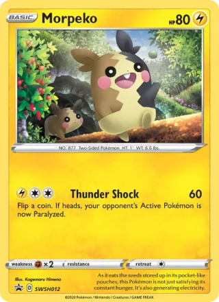 Morpeko #SWSH012 · SWSH Black Star Promos Pokémon card