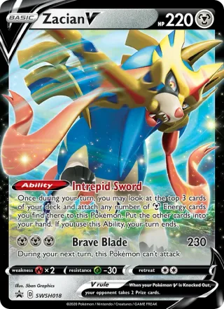 Zacian V #SWSH018 · SWSH Black Star Promos Pokémon card