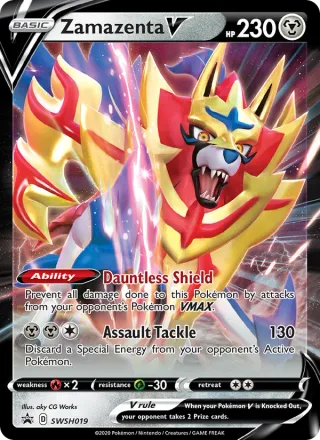 Zamazenta V #SWSH019 · SWSH Black Star Promos Pokémon card