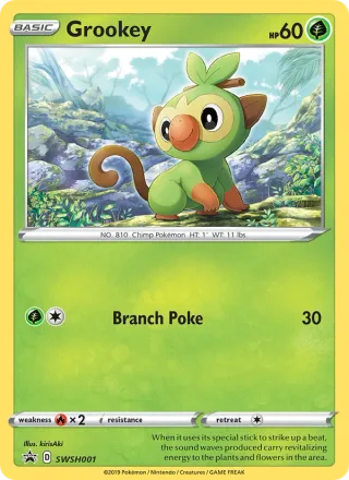 Grookey #SWSH001 · SWSH Black Star Promos Pokémon card